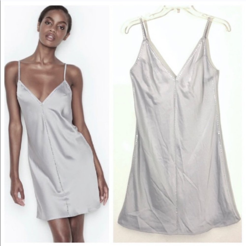 VICTORIA’s SECRET SATIN Rhinestone DRESS SLIP